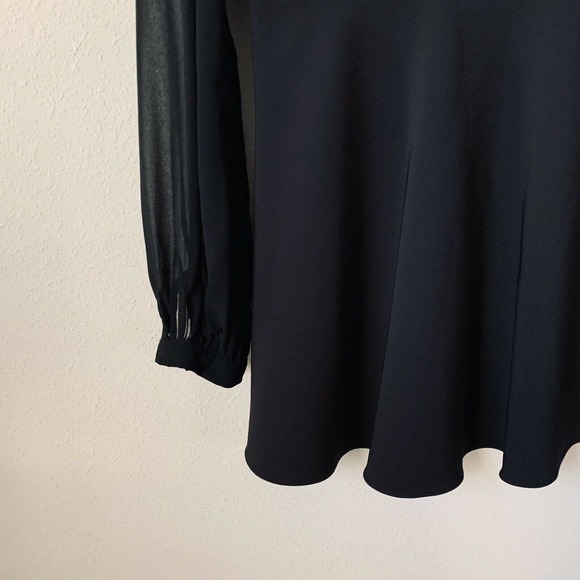 Privacy Please Newport Mini Black Fit Flare Sheer Long Sleeve Dress - Picture 4 of 7